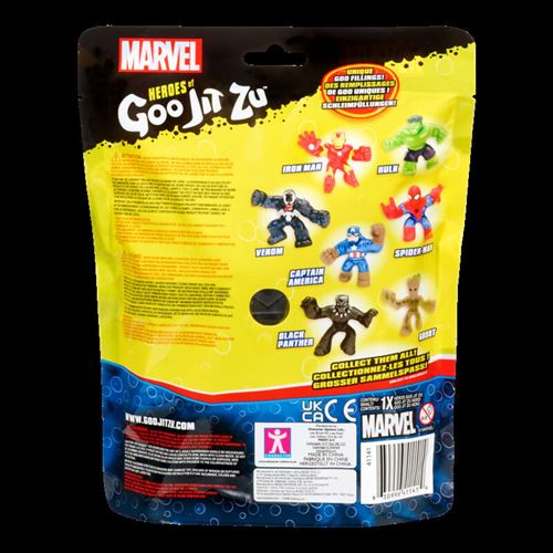 Figurine Goo Jit Zu Marvel Black panther 11 cm Noir et Gris emballage